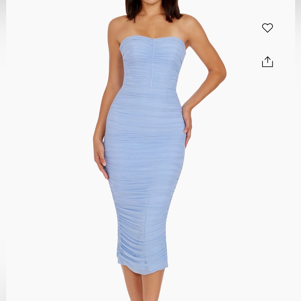 Dress the Population Ruched Midi dress size large